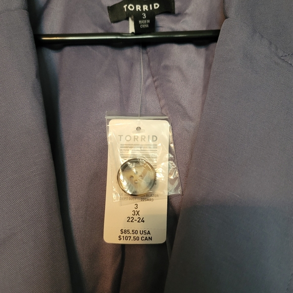 Blue blazer plus size - Picture 3 of 3